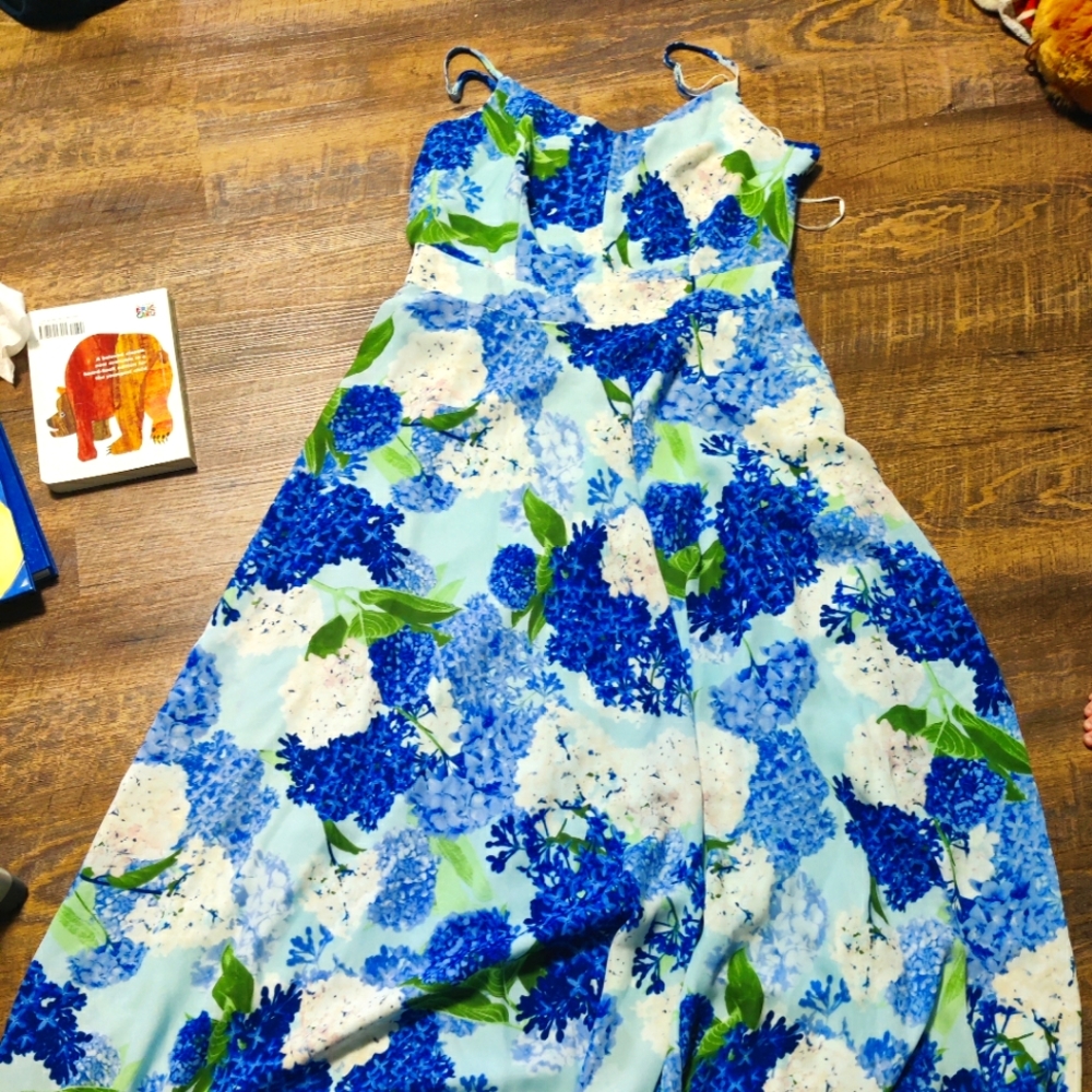 Blue floral maxi